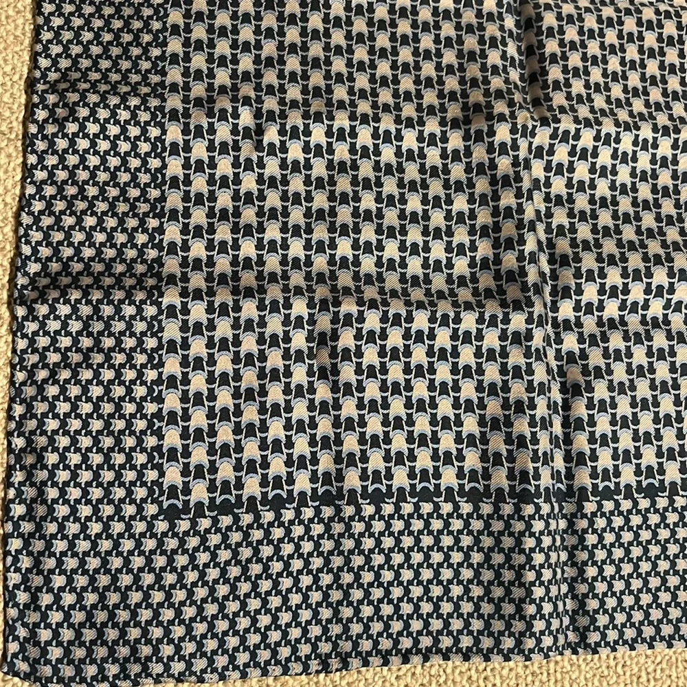 Authentic Christian Dior scarf handkerchief blue